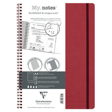 CLAIREFONTAINE AGE BAG MY.NOTES A4 783432C Libro spirale punto rosso 60 f
