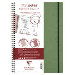 CLAIREFONTAINE AGE BAG MY.NOTES A4 783463C Libro spirale rigato verde 60f