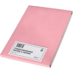 PAPYRUS Tonzeichenpapier A4 88020062 130g, rosa 100 Blatt
