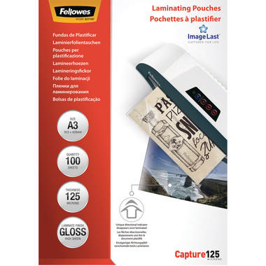 FELLOWES Pelicole per laminazione A3 5307506 lucido, 125my 100 pezzi