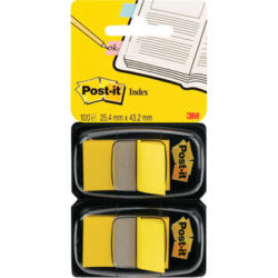 POST-IT Index Tabs 25,4x43.2mm 680-Y2 jaune/50 tabs 2 pièces