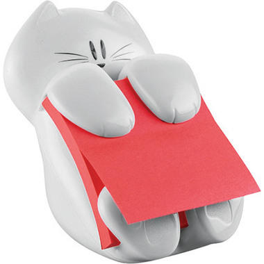 POST-IT Dispenser Chat blanc CAT-330 Z-Notes/90 feuilles 76x76mm