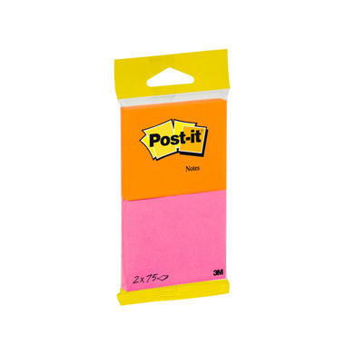 POST-IT Notes 76x63,5mm 6720-PO pink/orange 2x75 Blatt