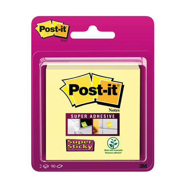 POST-IT Super Sticky Notes 76x76mm 6922SS-CY jaune 2 pcs.