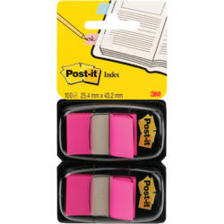 POST-IT Index 2er Set 25,4x43,2mm 680-BP2 neon pink 2x50 Stück