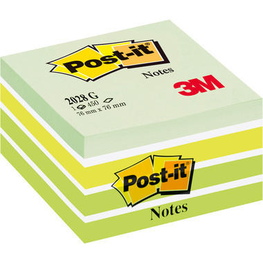 POST-IT Cube 76x76mm 2028-G vert/450 feuilles