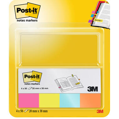 POST-IT Page Marker 20x38mm 670-4N neon 4x50 Streifen