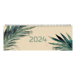 SIMPLEX Pultkalender Graspapier 2024 40658.24 290x105mm,farbig