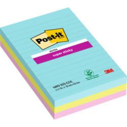 POST-IT Super Sticky Notes 152x101mm 46903SSCO Cosmic 3 couleurs 3x90 flls.