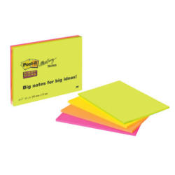 POST-IT Super Sticky Big Notes 4x45 f. 6845-SSP 4 colori ass. 152x203mm