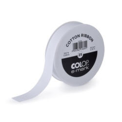 COLOP Nastro di cotone 25mmx25m 154922 per e-mark, bianco