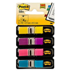 POST-IT Index Mini 11.9x43.1mm 683-4AB 4-couleurs 4x35 tabs