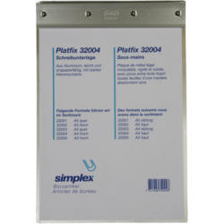 SIMPLEX Schreibunterlage Platfix 32004 aluminium, für A4 hoch