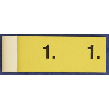 SIMPLEX Bloc de vestiaire N°. 1-100 13071 jaune 100 feuilles