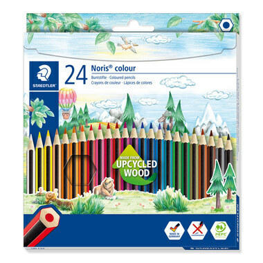STAEDTLER Matite colorate Noris Club 185C24 upcycled Wood 24 pcs.
