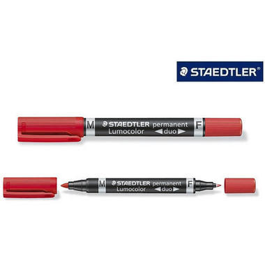 STAEDTLER Lumocolor DUO 348 0.6/1.5mm 348-2 rosso perm.