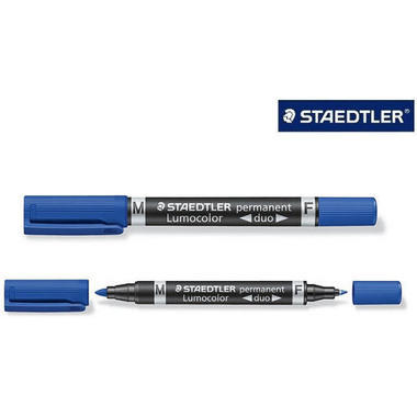 STAEDTLER Lumocolor DUO 348 0.6/1.5mm 348-3 blu perm.