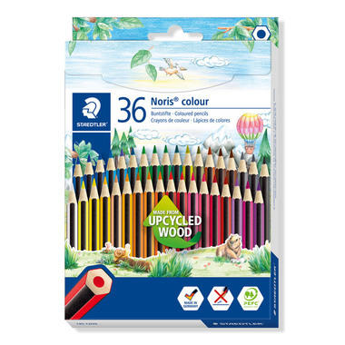 STAEDTLER Matite colorate Noris Club 185CD36 upcycled Wood 36pcs.