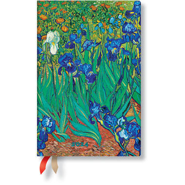 PAPERBLANKS Agenda Iris de Van Gogh 2024 DF0563-6 Mini, fr, HOR, 12M, 1S/2P
