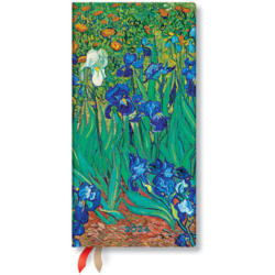 PAPERBLANKS Agenda Van Gogh Lilies DE 2024 DH0875-0 1W/2S HOR Schlank 9.5x18cm