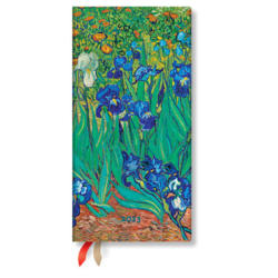 PAPERBLANKS Agenda Van Gogh Lilies DE 2024 DH0879-8 1W/1S VSO Schlank 9.5x18cm