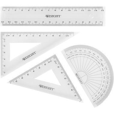 WESTCOTT Geometrie-Set E-10303 00 transparent 4-teilig