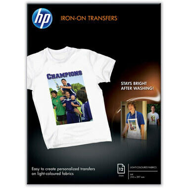 HP Iron-on T-Shirt A4 C6050A DeskJet 600, 170g 12 feuilles