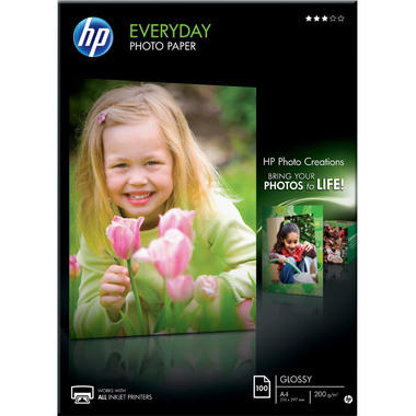 HP Everyday Photo Paper A4 Q2510A InkJet glossy 200g 100 flls.