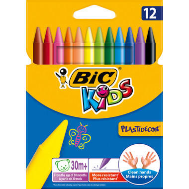 BIC Crayons de cire Kids 945764 12 couleurs étui