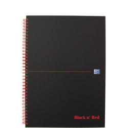 OXFORD Buch Black 'n Red A4 400047609 quadrettato, 90g 70 fogli