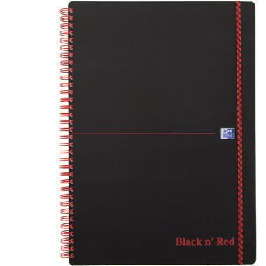 OXFORD Buch Black 'n Red A4 400047654 kariert, 90g 70 Blatt