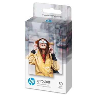 HP ZINK Photo Paper 5x7,6 cm HPIZ2X350 Sticky-Backed 50 feuilles