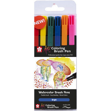 SAKURA Brush Pen Sakura XBR6B1 Set, 6 couleurs