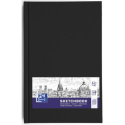 OXFORD Skizzenbuch A5 400152622 schwarz, blanco, 100g 96 Blatt