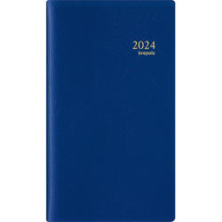 BREPOLS Agenda Notaplan Genova 2024 26.3.1273 blau, 1W/2S, 9.5x16.6cm