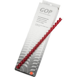 GOP Plastikbinderücken 020491 12mm rot 25 Stück