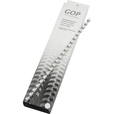 GOP Reliure en plastique 020482 8mm blanc 25 pcs.