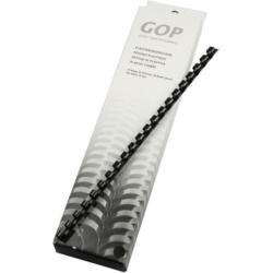 GOP Plastikbinderücken 020485 10mm schwarz 25 Stück