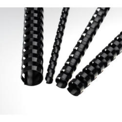 RENZ Plastikbinderücken 16mm A4 17160121 schwarz, 21 Ringe 100 Stück