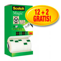 SCOTCH Magic Tape 810 EcoBox 19mmx33m 81933R14RTR transparent, 14 rouleaux
