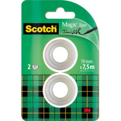 SCOTCH Magic Tape 810 19mmx7,5m 8-1975R2 transparente 2 rollios