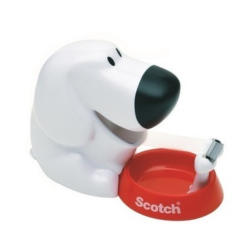 SCOTCH Dispenser Hund weiss C31 inkl.1 Rol.Magic 810 19mmx7.5m
