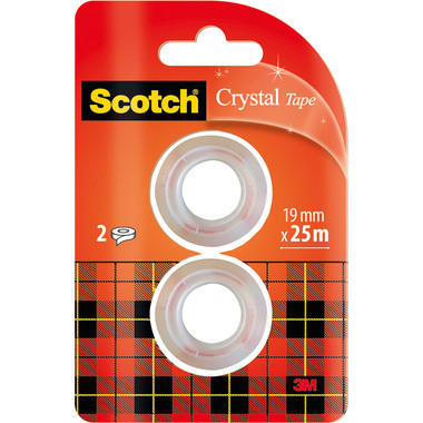 SCOTCH Crystal Tape 19mmx7,5m 6-1975R2 cristallinio 2 rollinos