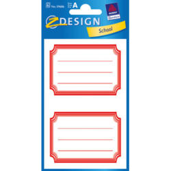 Z-DESIGN Sticker School 59686 Namen-Etiketten 6 Stück