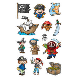 Z-DESIGN Sticker Kids 53197 Piraten 3 Stück