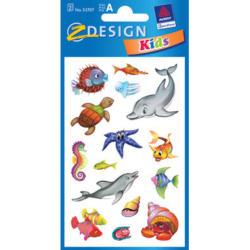 Z-DESIGN Sticker Kids 53707 Meerestiere 2 Stück