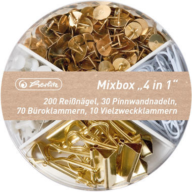 HERLITZ Mixbox 4 in 1 Pure Glam 50021833 bianco, oro 40 fogli