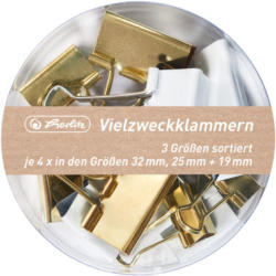 HERLITZ Fermagli bianco/oro 50021840 Pure Glam 3x4 pezzi