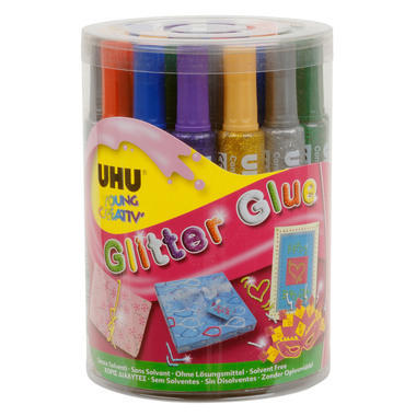 UHU Glitter Glue Box 76 24 pezzi