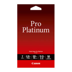 CANON Pro Platinum Photo Pap.10x15cm PT1014x6 InkJet glossy 300g 50 fogli